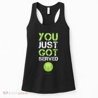 You Just Got Served Tennis Funny Tennis Gift Women's Tank Top thumb 0
