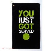 You Just Got Served Tennis Player Golf Towel thumb 0