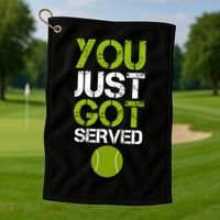 You Just Got Served Tennis Player Golf Towel thumb 1