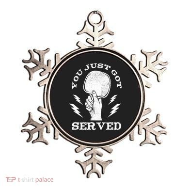 You Just Got Served Hand Holding Ping Pong Paddle Sport Ornament