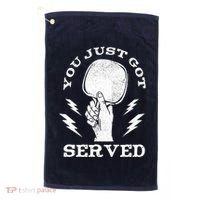 You Just Got Served Hand Holding Ping Pong Paddle Sport Golf Towel thumb 0