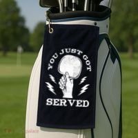 You Just Got Served Hand Holding Ping Pong Paddle Sport Golf Towel thumb 2
