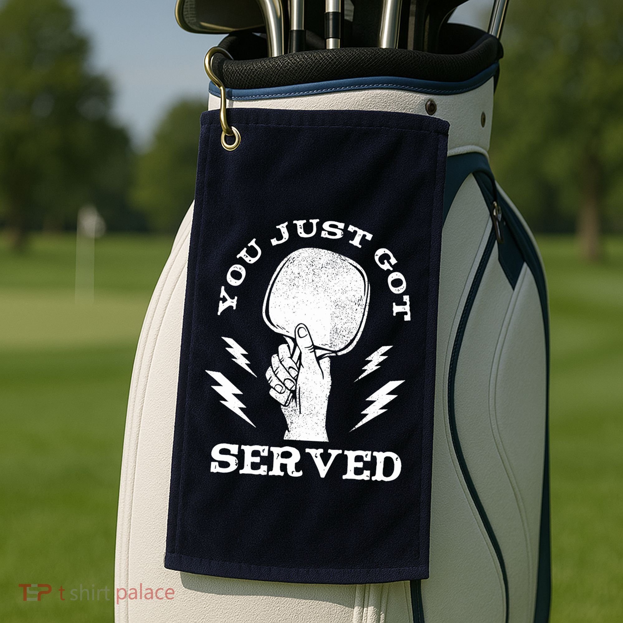 You Just Got Served Hand Holding Ping Pong Paddle Sport Golf Towel