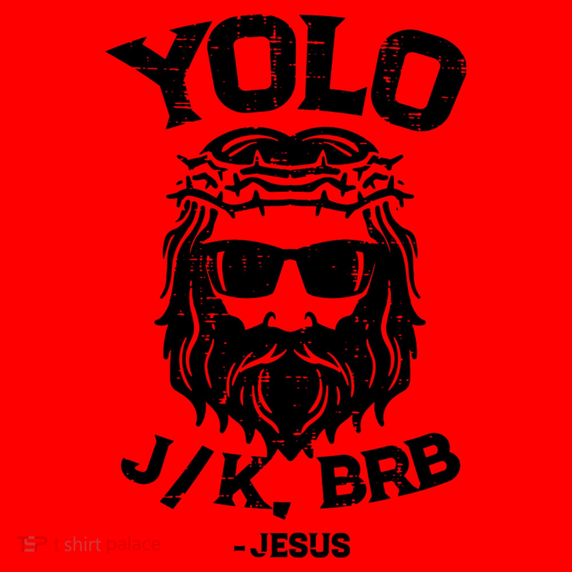 Yolo Just Kissing Be Right Back Jesus Funny Santa Hat