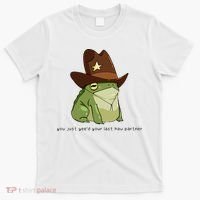 You Just Yeed Your Last Haw Partner Cowboy Frog Meme T-Shirt thumb 0