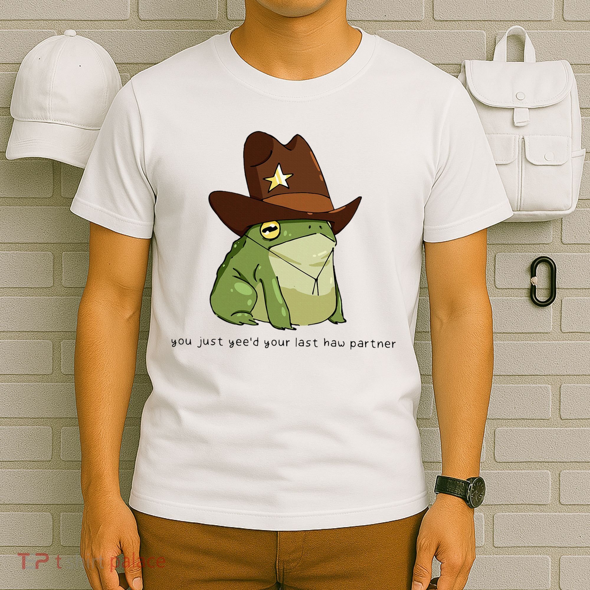 You Just Yeed Your Last Haw Partner Cowboy Frog Meme T-Shirt