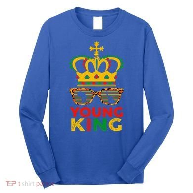 Young King Crown African American 1865 Junenth Cool Gift Long Sleeve Shirt
