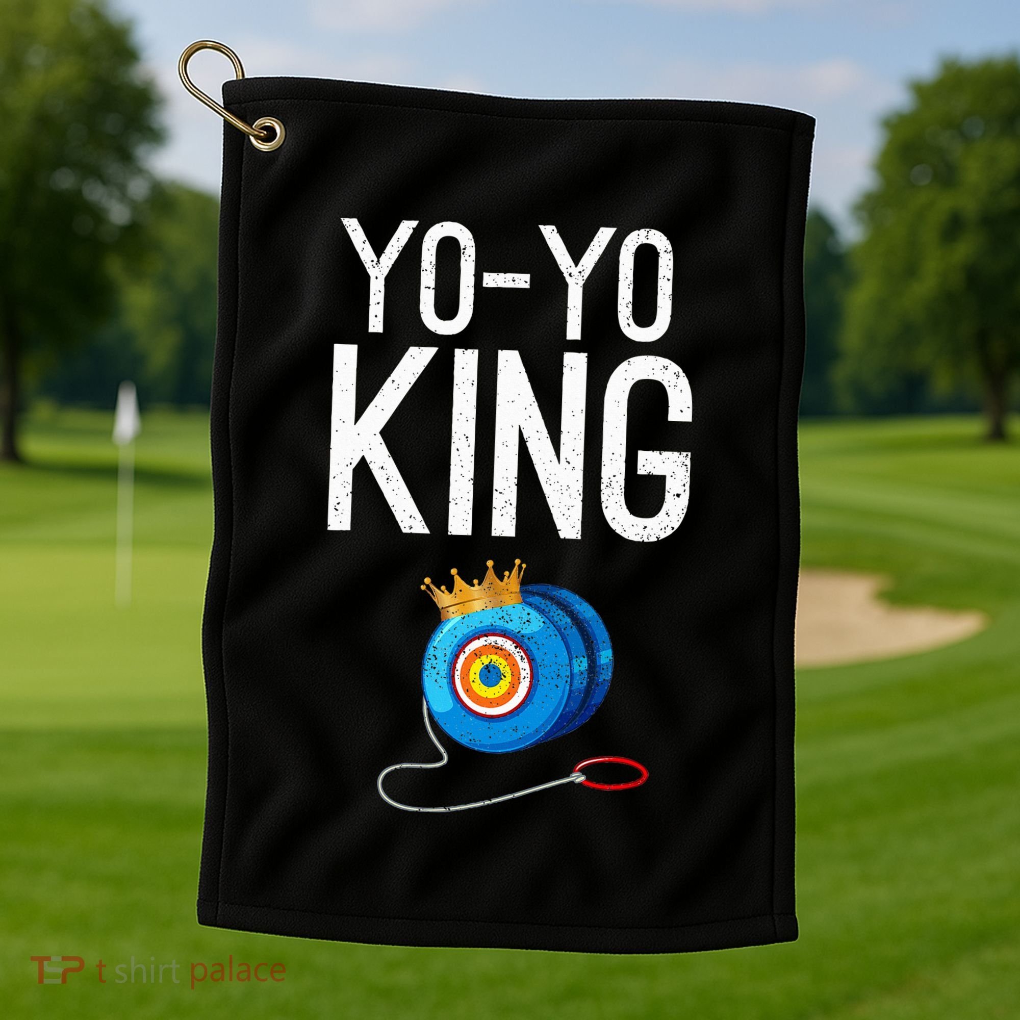 Yoyo King Crown Funny Yoyo Enthusiast Gift Golf Towel