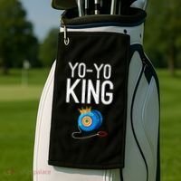 Yoyo King Crown Funny Yoyo Enthusiast Gift Golf Towel thumb 2