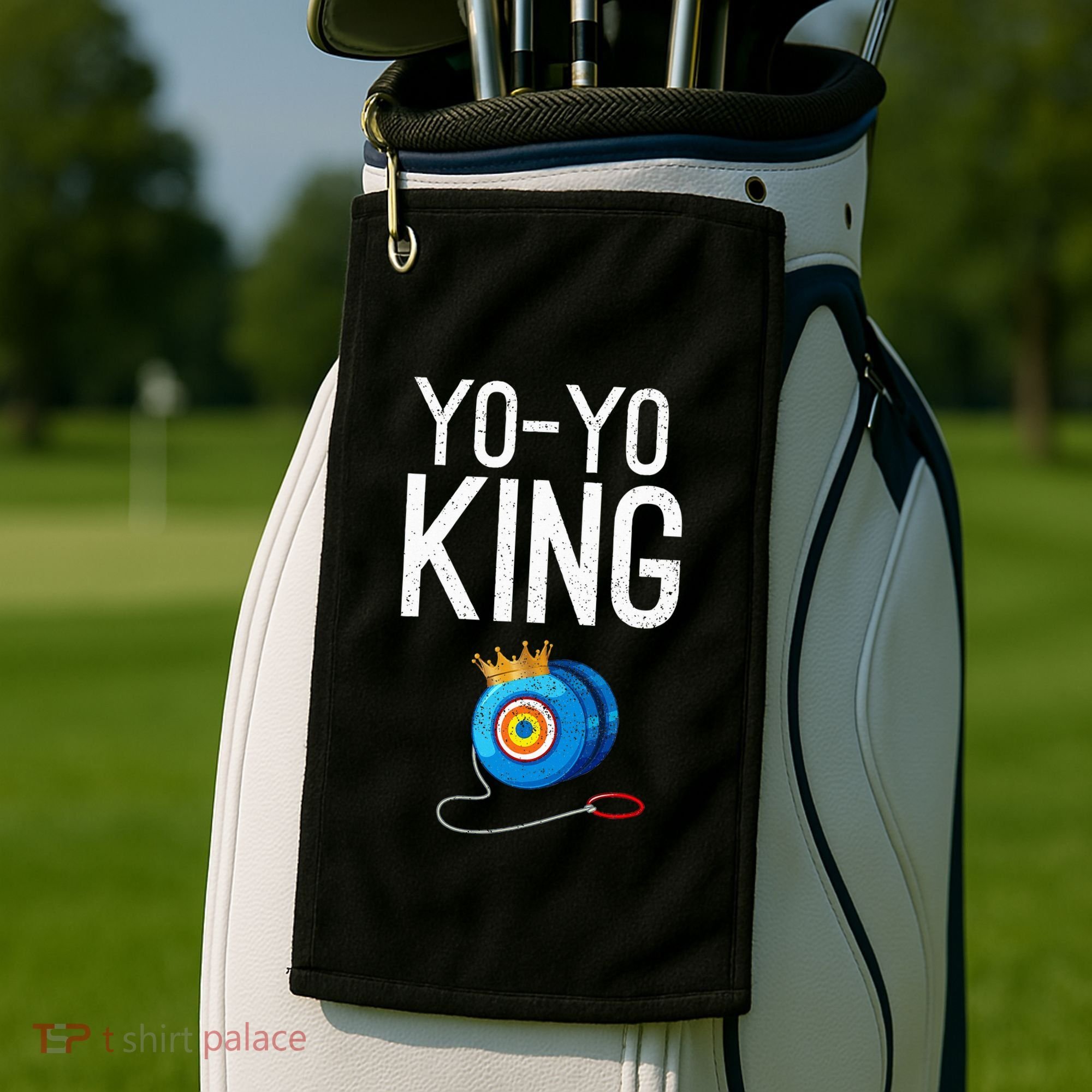 Yoyo King Crown Funny Yoyo Enthusiast Gift Golf Towel
