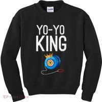 Yoyo King Crown Funny Yoyo Enthusiast Gift Kids Sweatshirt thumb 0