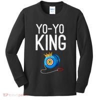 Yoyo King Crown Funny Yoyo Enthusiast Gift Kids Long Sleeve Shirt thumb 0