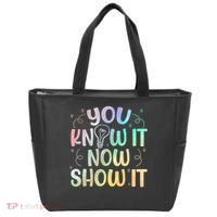 You Know It Now Show It Testing Day Teacher Tote Bag thumb 0