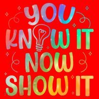 You Know It Now Show It Testing Day Teacher Santa Hat thumb 1