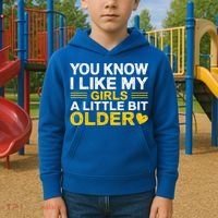 You Know I Like My Girl A Little Bit Older Kids Hoodie thumb 2