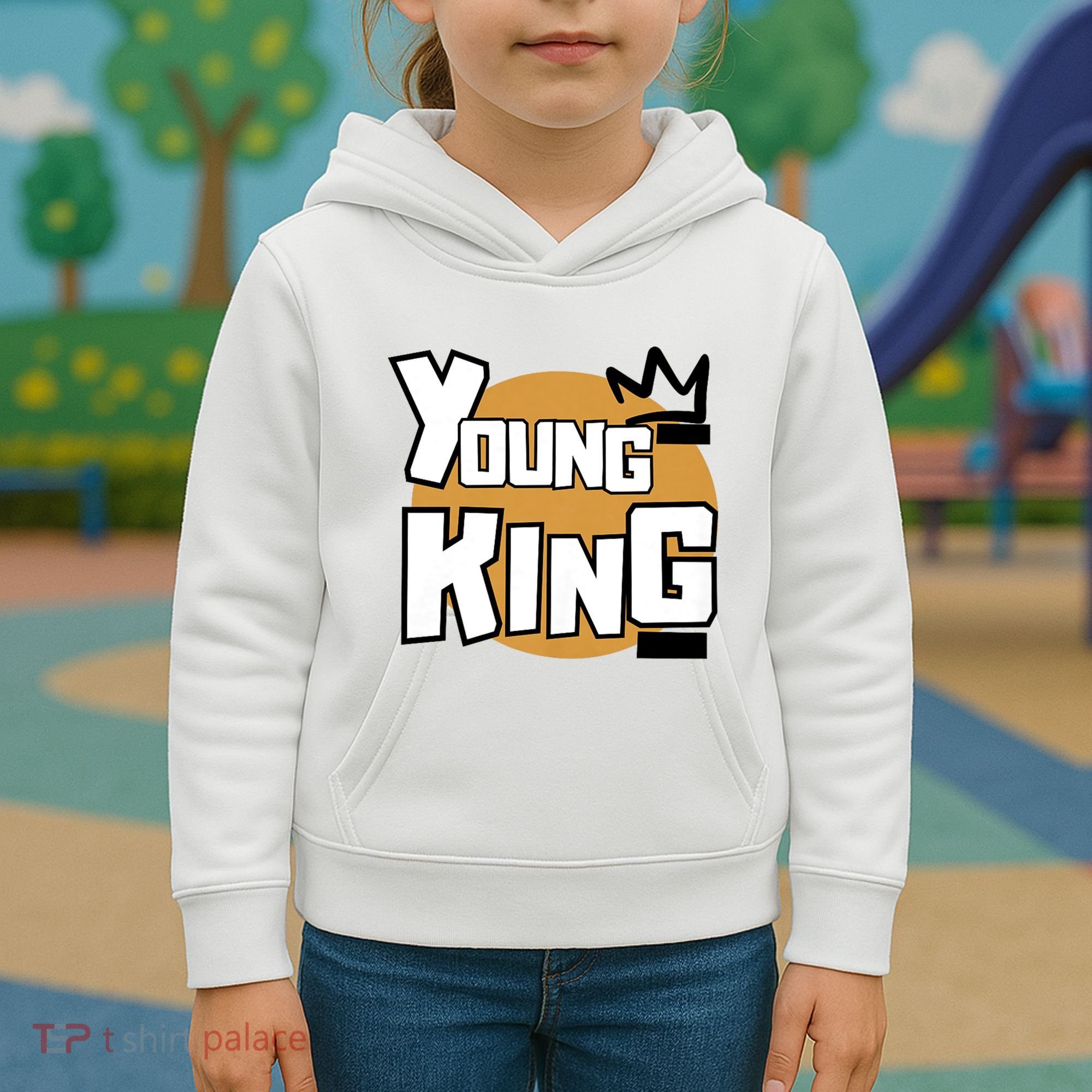 Young Kings Talk The Talk And Walk The Walk Kids Hoodie