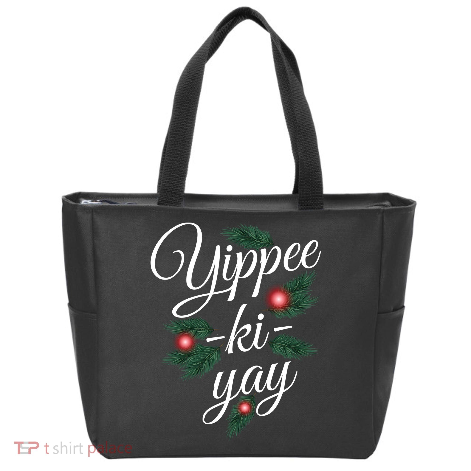 Yippee Ki Yay Christmas Holiday Tote Bag