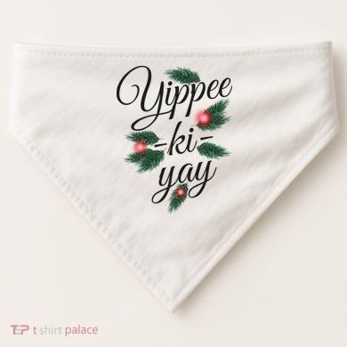 Yippee Ki Yay Christmas Holiday USA-Made Doggie Bandana