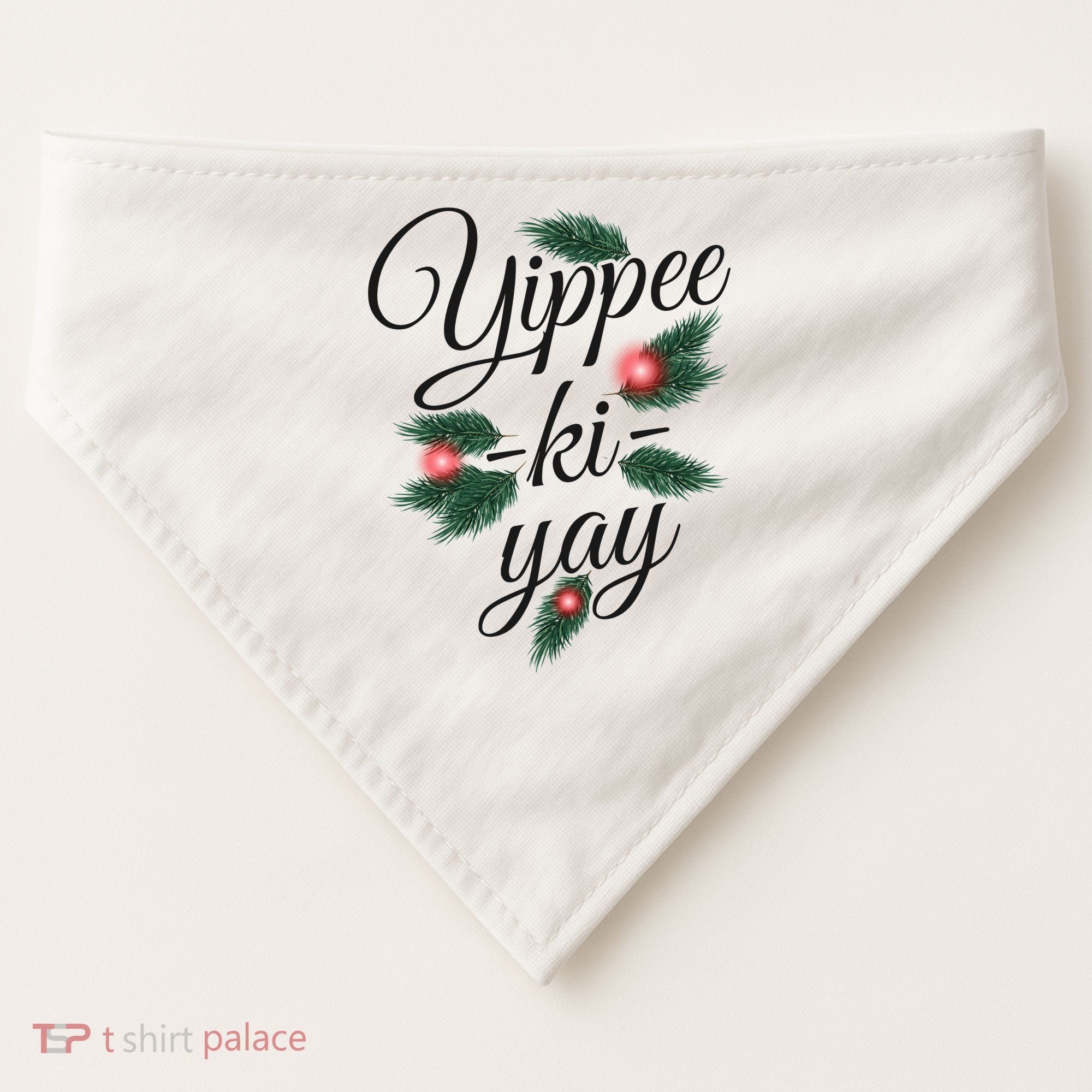 Yippee Ki Yay Christmas Holiday USA-Made Doggie Bandana