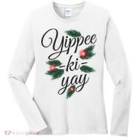 Yippee Ki Yay Christmas Holiday Women's Long Sleeve Shirt thumb 0