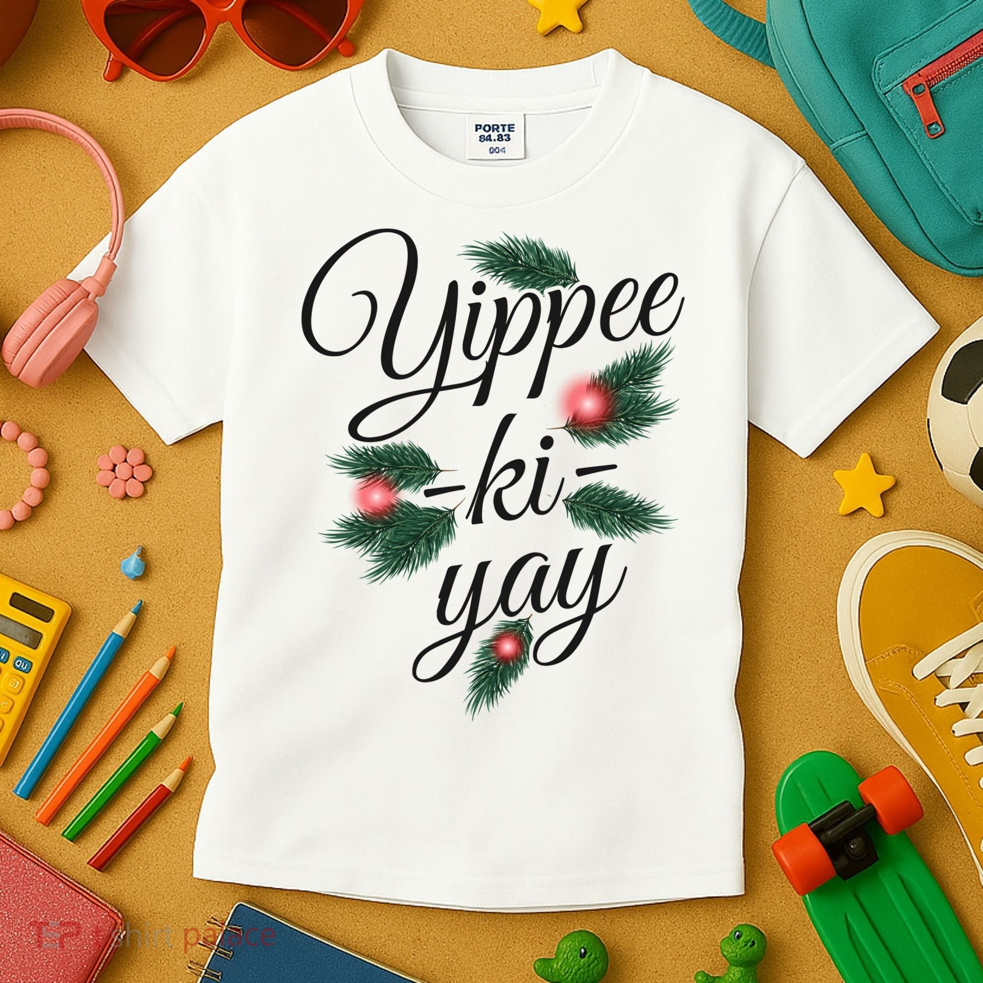 Yippee Ki Yay Christmas Holiday Kids T-Shirt