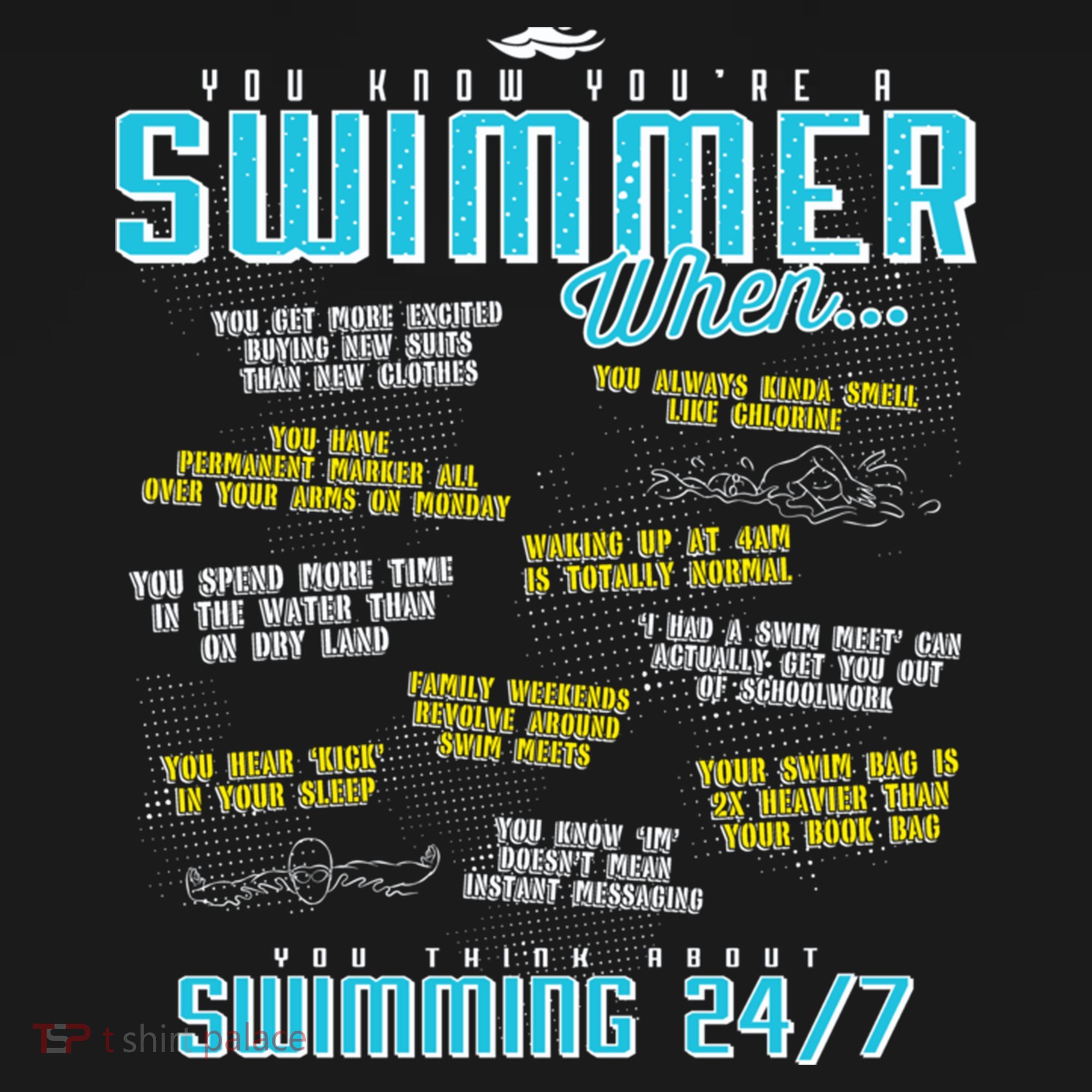 You Know You're A Swimmer When Funny List For Swim Gift Women's Hoodie