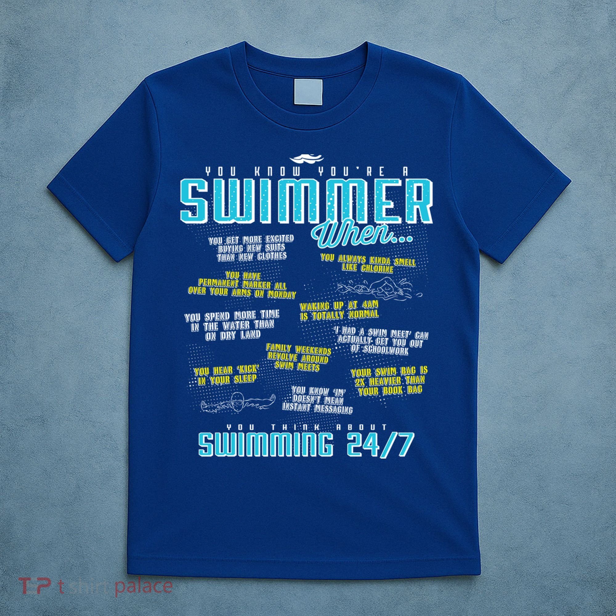 You Know You're A Swimmer When Funny List For Swim Gift T-Shirt