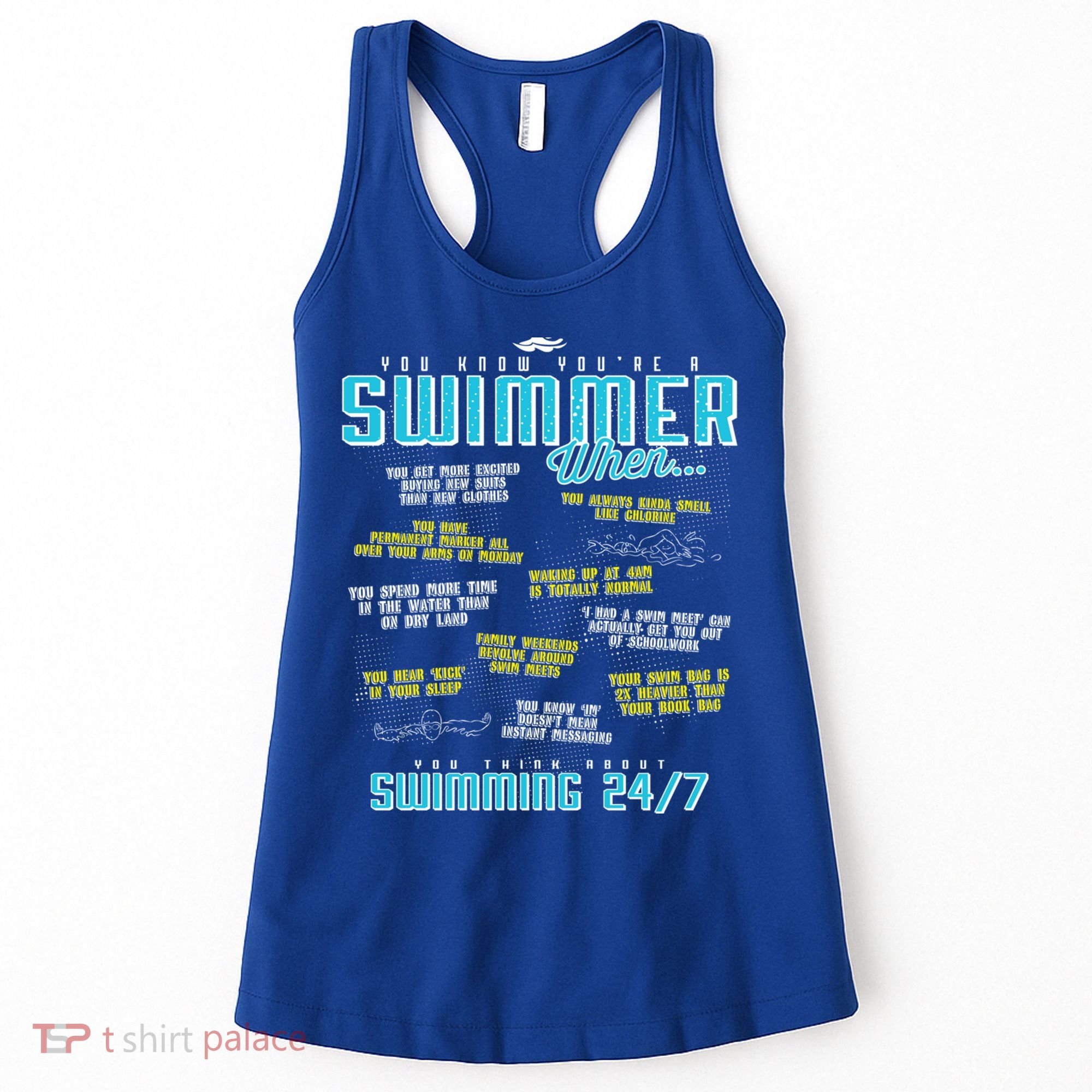 You Know You're A Swimmer When Funny List For Swim Gift Women's Tank Top