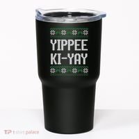 Yippee Ki Yay Funny Christmas Tumbler thumb 0
