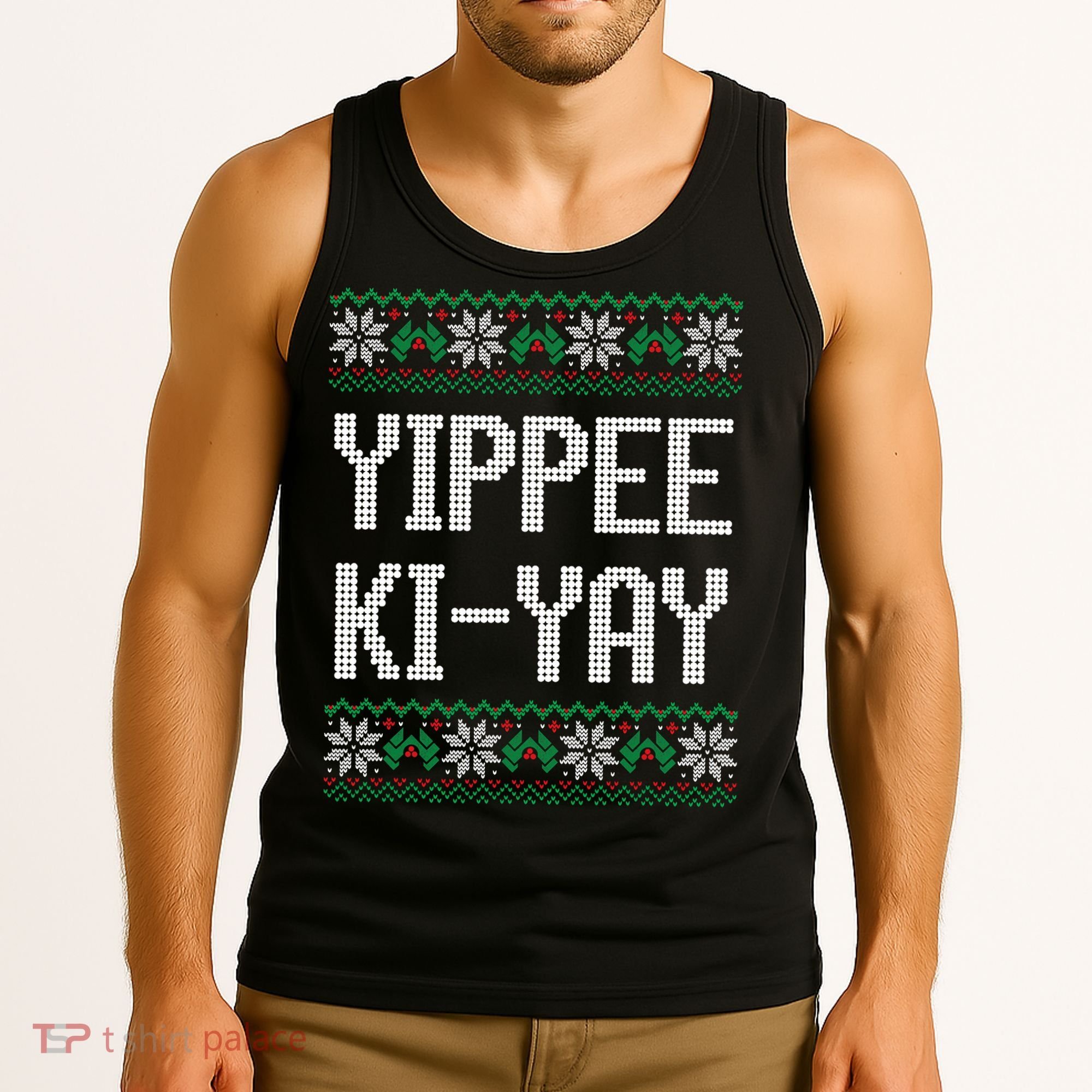 Yippee Ki Yay Funny Christmas Tank Top