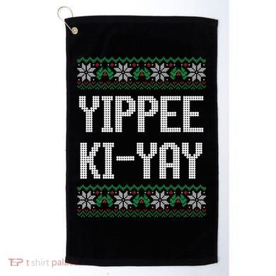 Yippee Ki Yay Funny Christmas Golf Towel