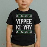 Yippee Ki Yay Funny Christmas Toddler T-Shirt thumb 2