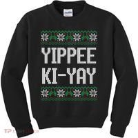 Yippee Ki Yay Funny Christmas Kids Sweatshirt thumb 0
