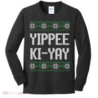 Yippee Ki Yay Funny Christmas Kids Long Sleeve Shirt thumb 0