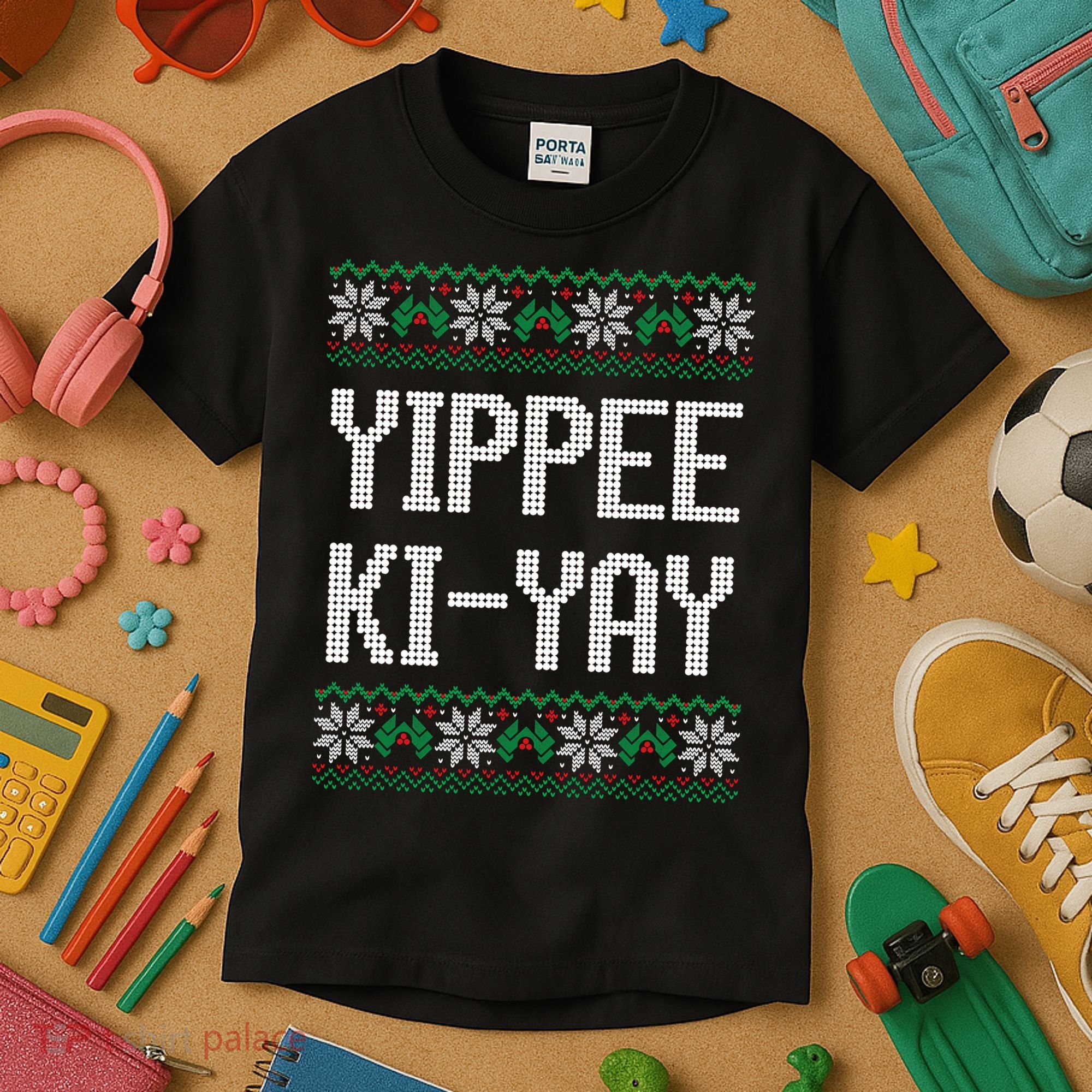Yippee Ki Yay Funny Christmas Kids T-Shirt
