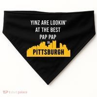 Yinz Looking At Best Yinzer Pap Pap Pittsburgh Pa USA-Made Doggie Bandana thumb 0