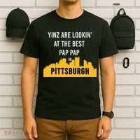 Yinz Looking At Best Yinzer Pap Pap Pittsburgh Pa T-Shirt thumb 6