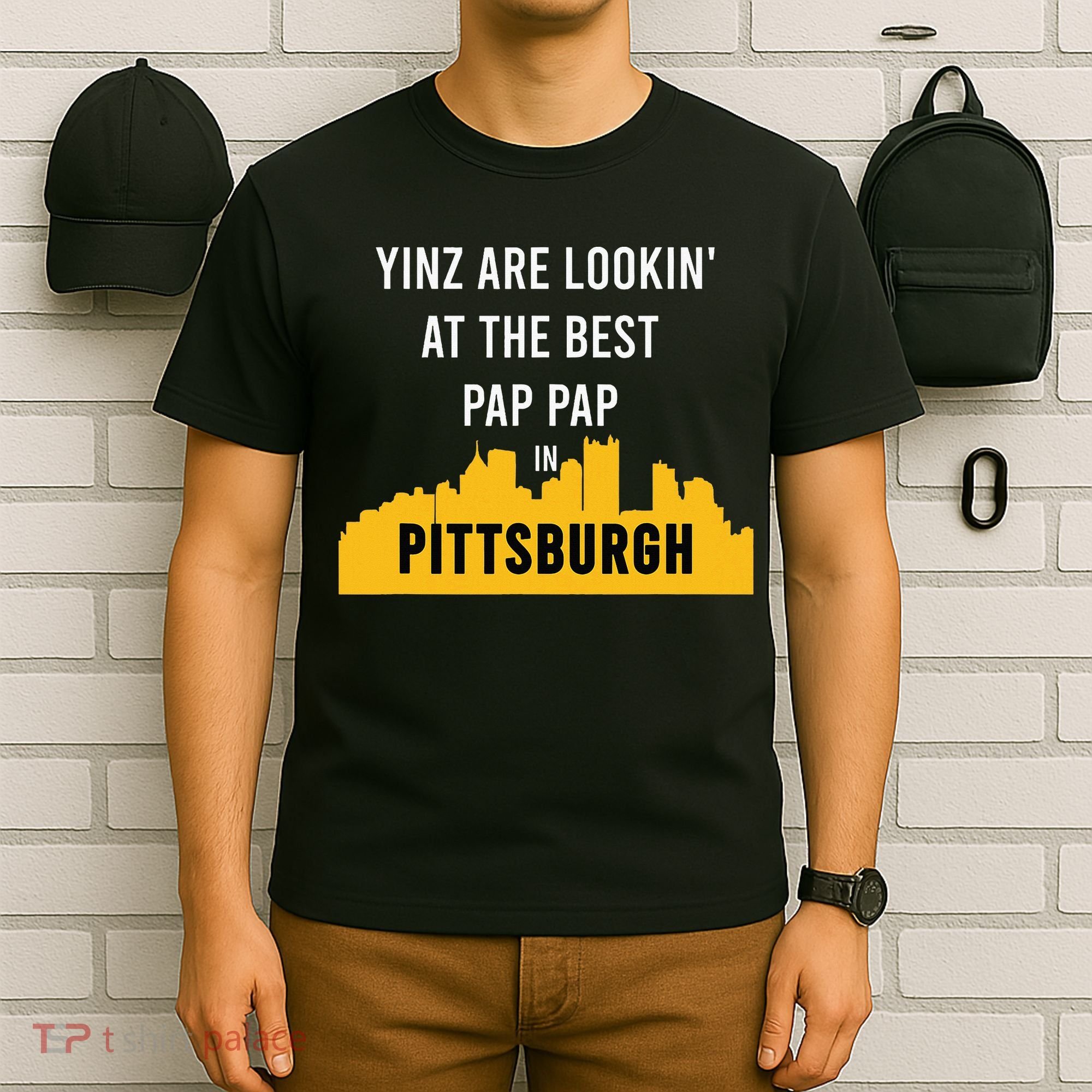 Yinz Looking At Best Yinzer Pap Pap Pittsburgh Pa T-Shirt