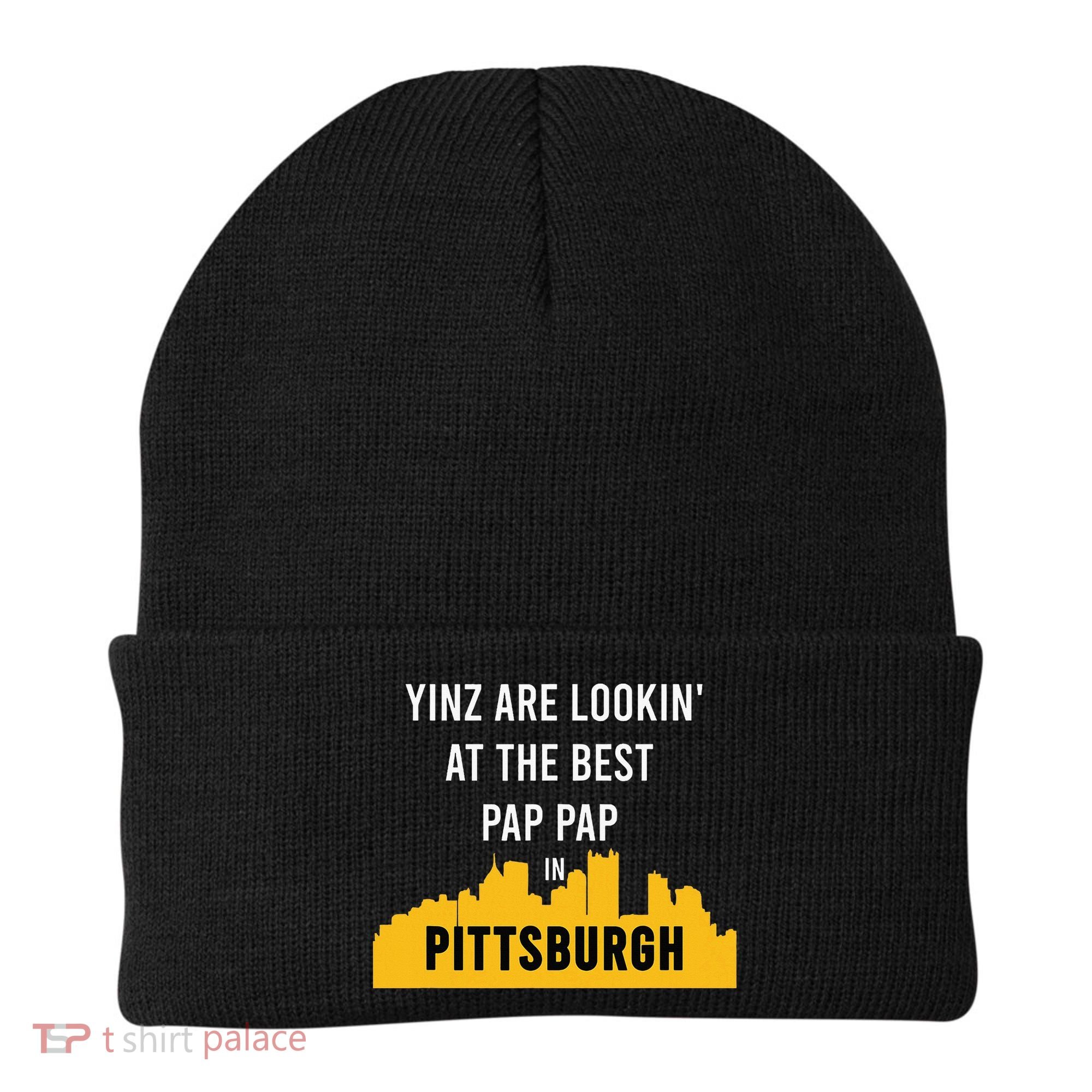 Yinz Looking At Best Yinzer Pap Pap Pittsburgh Pa Beanie