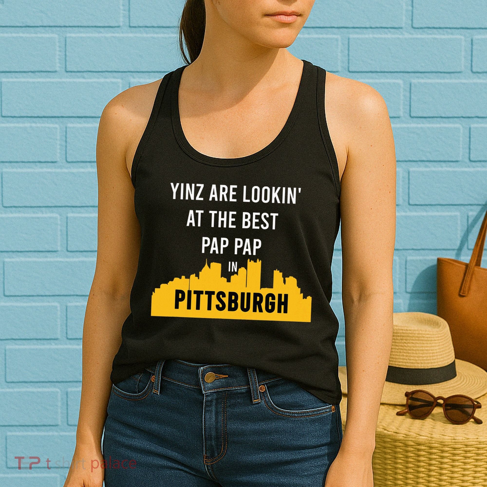 Yinz Looking At Best Yinzer Pap Pap Pittsburgh Pa Women's Tank Top