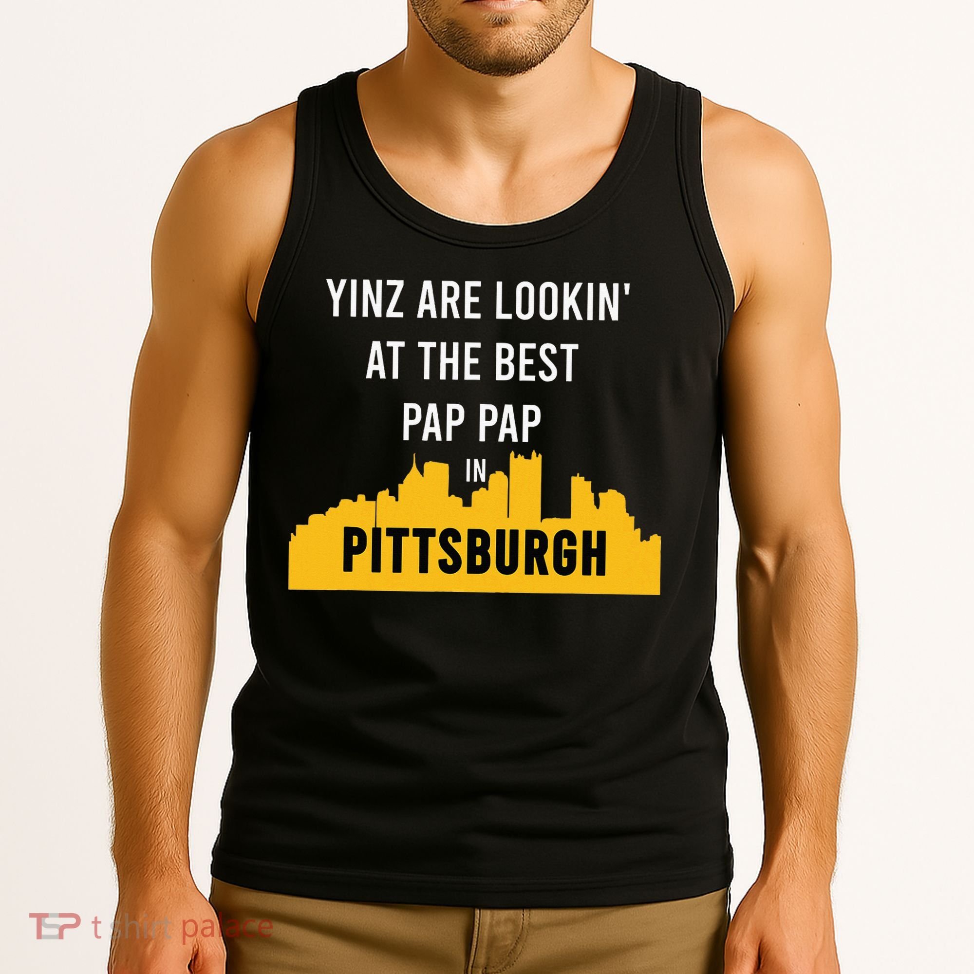 Yinz Looking At Best Yinzer Pap Pap Pittsburgh Pa Tank Top