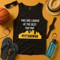 Yinz Looking At Best Yinzer Pap Pap Pittsburgh Pa Tank Top thumb 4