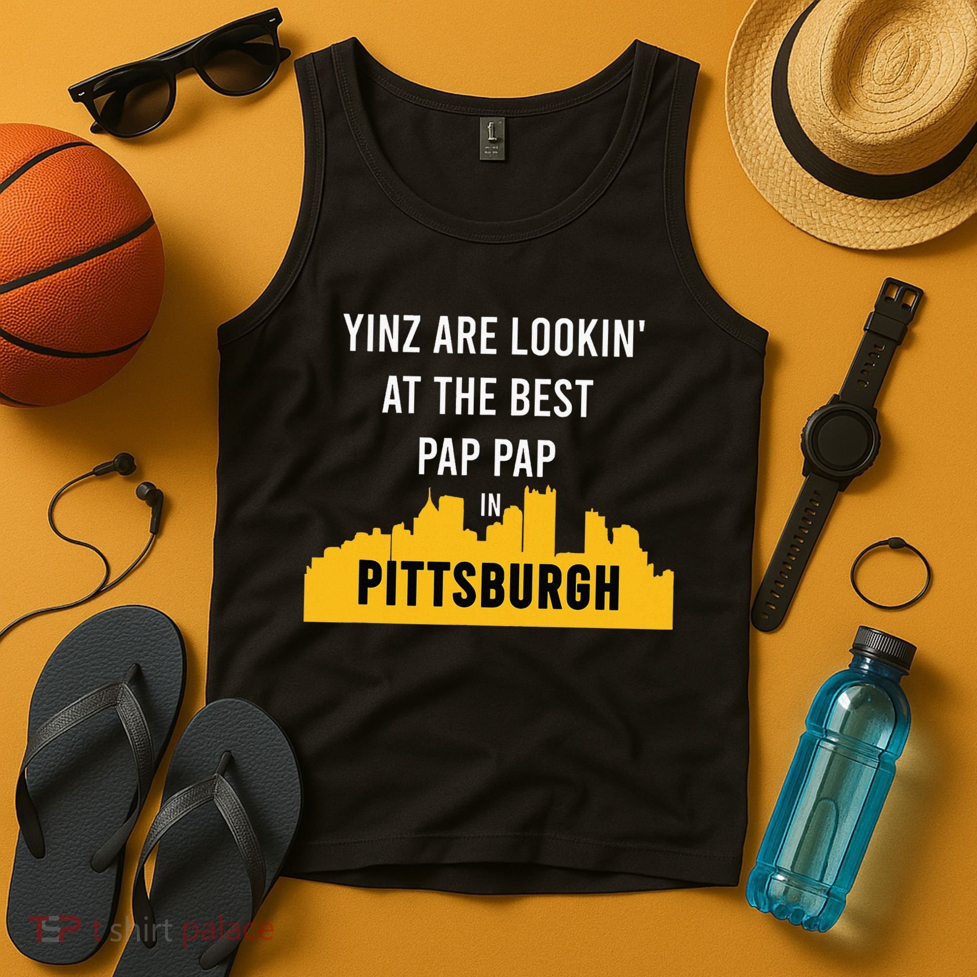 Yinz Looking At Best Yinzer Pap Pap Pittsburgh Pa Tank Top