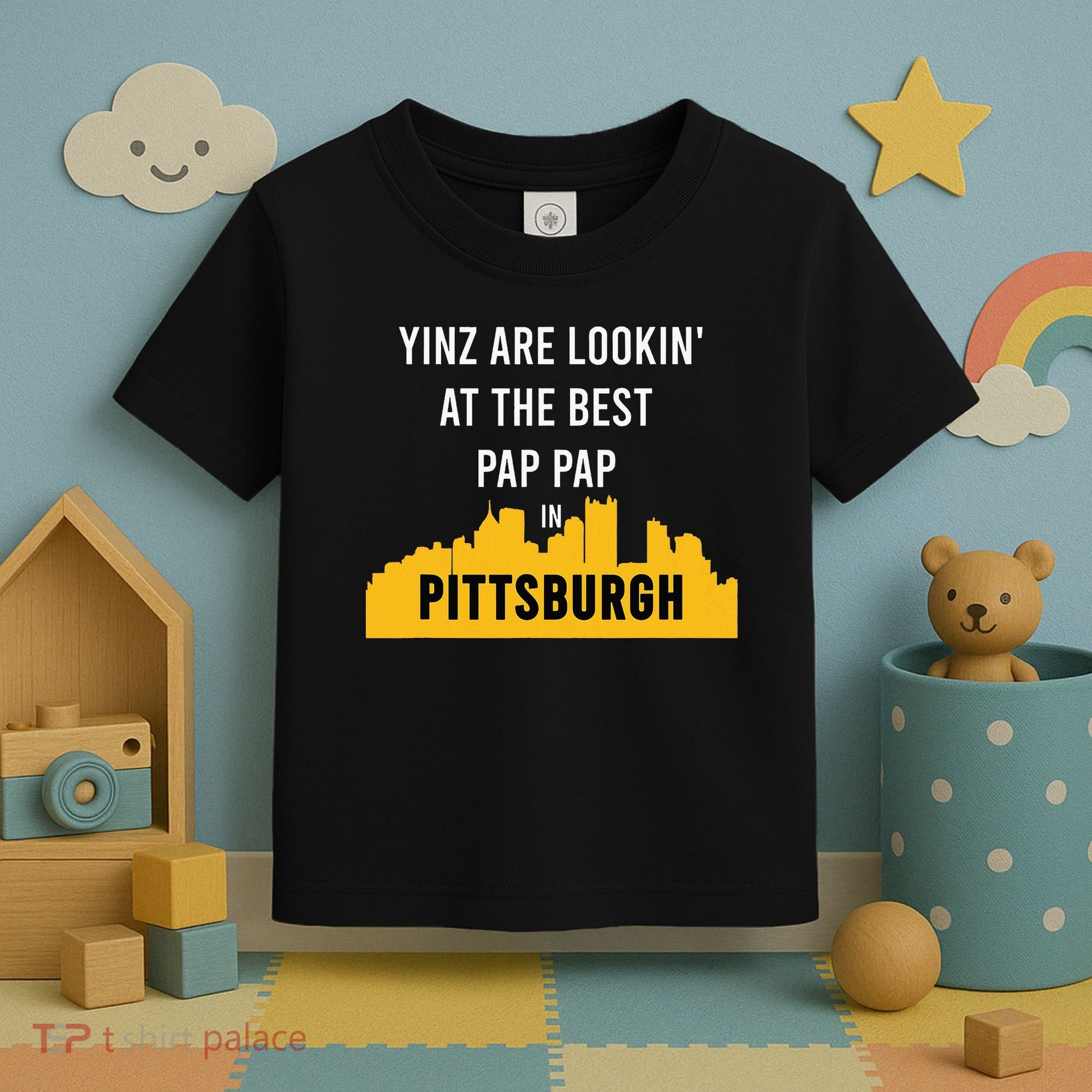 Yinz Looking At Best Yinzer Pap Pap Pittsburgh Pa Toddler T-Shirt
