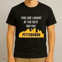 Yinz Looking At Best Yinzer Pap Pap Pittsburgh Pa T-Shirt thumb 3