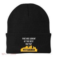 Yinz Looking At Best Yinzer Pap Pap Pittsburgh Pa Beanie thumb 0