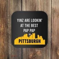Yinz Looking At Best Yinzer Pap Pap Pittsburgh Pa Coaster thumb 0