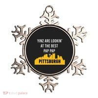 Yinz Looking At Best Yinzer Pap Pap Pittsburgh Pa Ornament thumb 0