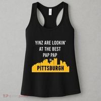 Yinz Looking At Best Yinzer Pap Pap Pittsburgh Pa Women's Tank Top thumb 3