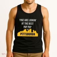 Yinz Looking At Best Yinzer Pap Pap Pittsburgh Pa Tank Top thumb 3